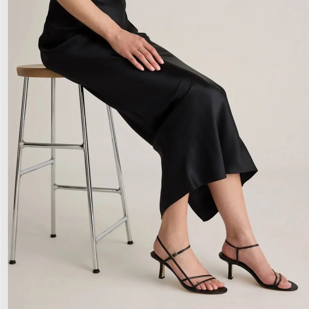 Quince Italian Leather 70mm Strappy Heel size 8 - Picture 2 of 8